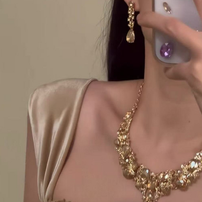 📢📢49% OFF !! ⏰Elegant Yellow Sparkling Rhinestone Jewelry