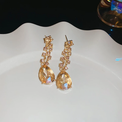 📢📢49% OFF !! ⏰Elegant Yellow Sparkling Rhinestone Jewelry