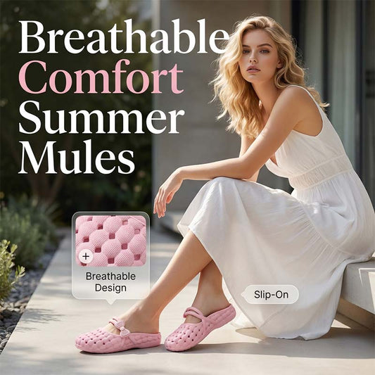 📢📢40% OFF !! ⏰Women's Closed-Toe Breathable Mules