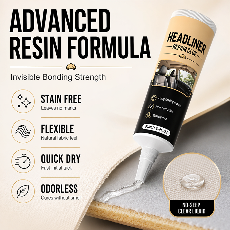 ⏳LAST DAY SALE ONLY ￡6.99!!🌟🎉49K+ Sold 🚗 Waterproof Car Headliner Repair Glue, High Strength Adhesive for Sagging Car Ceiling & Interior