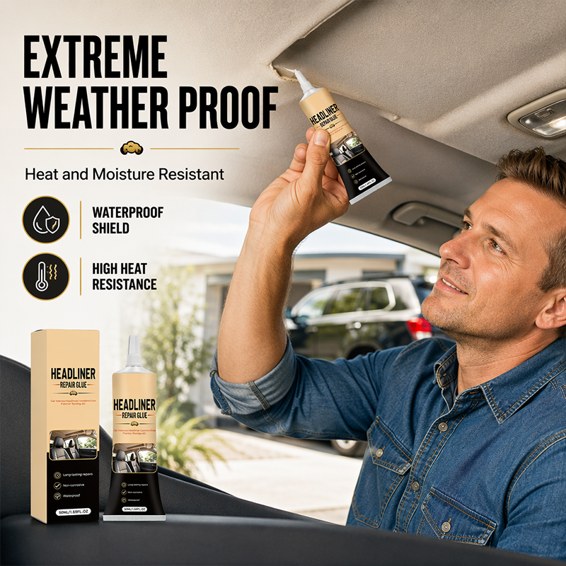 ⏳LAST DAY SALE ONLY ￡6.99!!🌟🎉49K+ Sold 🚗 Waterproof Car Headliner Repair Glue, High Strength Adhesive for Sagging Car Ceiling & Interior