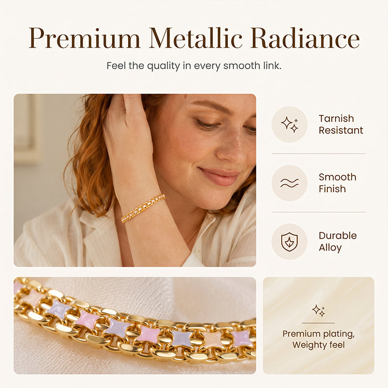 📢📢50% OFF !! ⏰Women's Spliced Gold Chain Bracelet