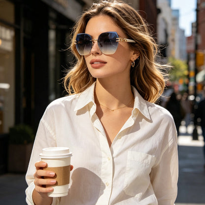 ⏳Time-Limited Special 49％ OFF!⏰Statement Rimless Sunglasses