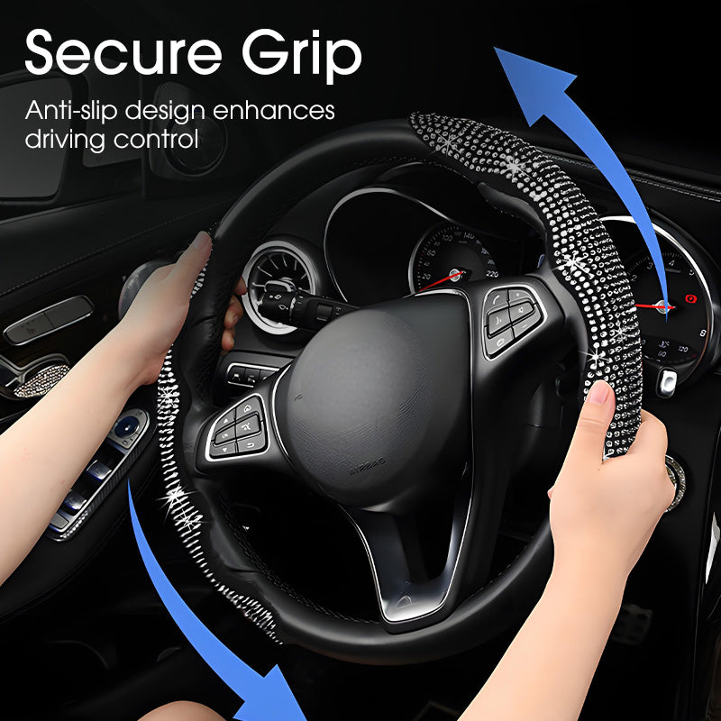 Rhinestones Bling Cover for Auto Steering Wheels