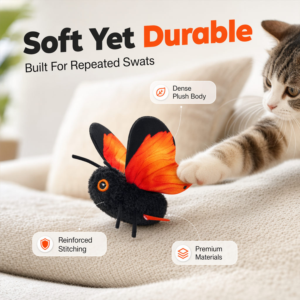 📢📢50% OFF !! ⏰Smart Sensing Flapping Butterfly Toy for Cats