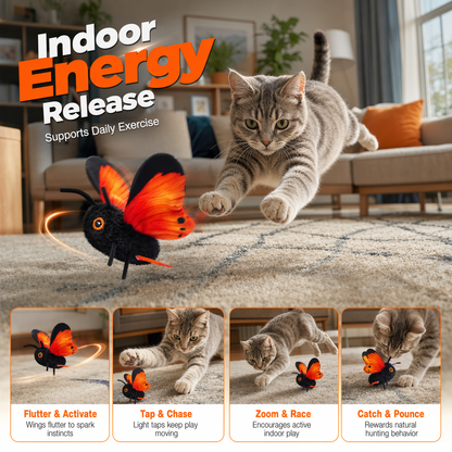 📢📢50% OFF !! ⏰Smart Sensing Flapping Butterfly Toy for Cats