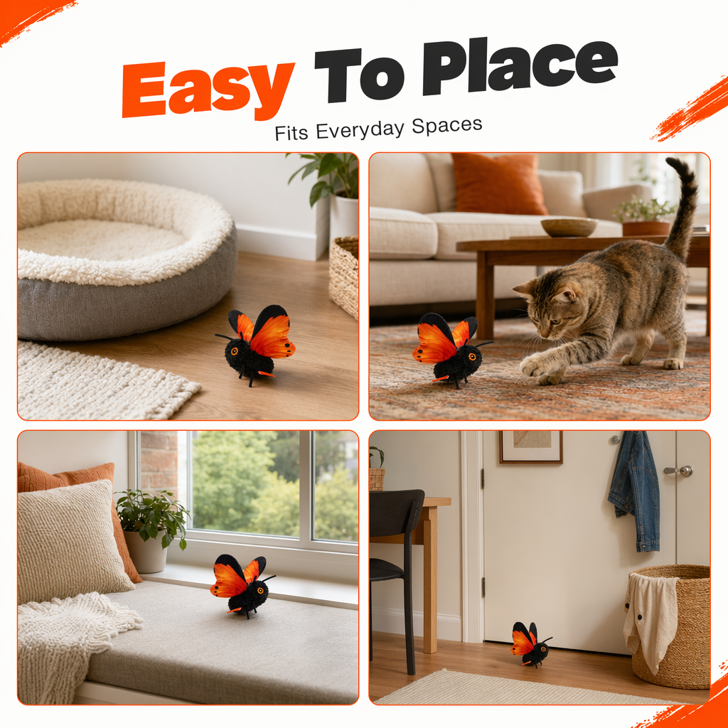 📢📢50% OFF !! ⏰Smart Sensing Flapping Butterfly Toy for Cats