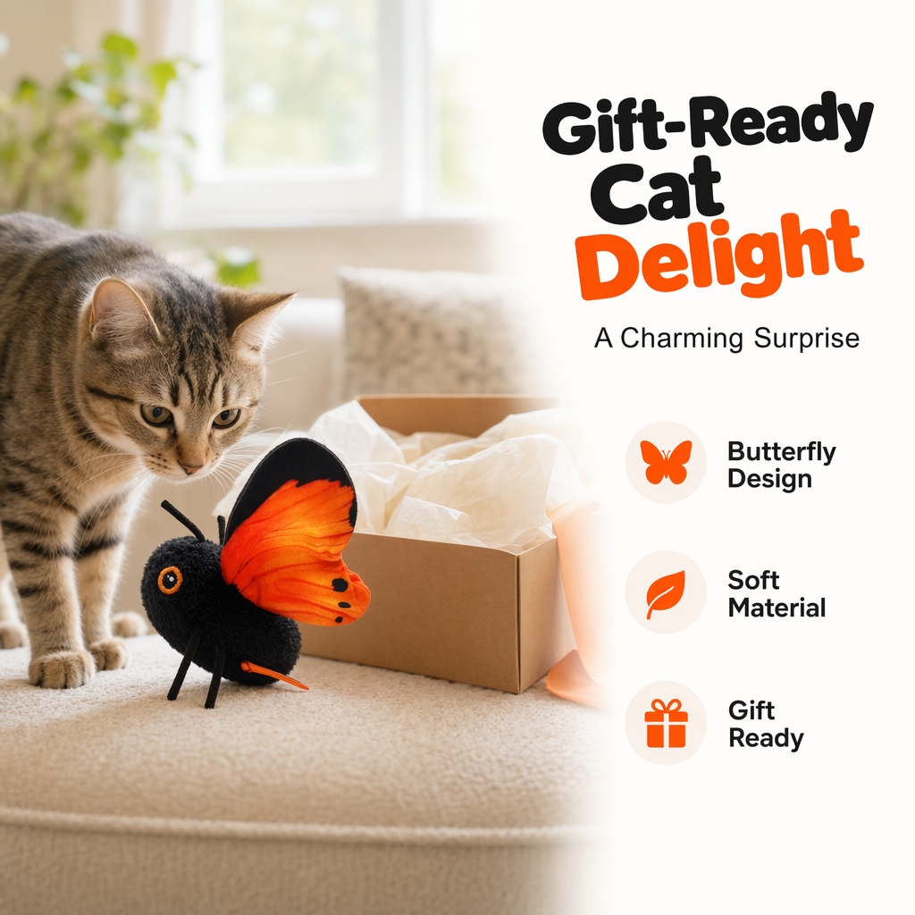 📢📢50% OFF !! ⏰Smart Sensing Flapping Butterfly Toy for Cats