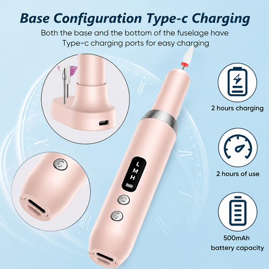 ⏰ 49% OFF💅🔋 Cordless Electric Nail Drill Machine with Charging Base – Professional Manicure at Home! | Portable, Rechargeable & Ready Anytime ✨