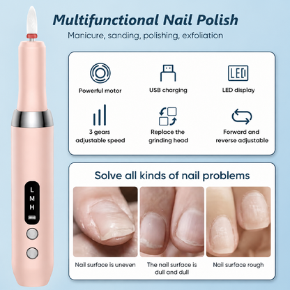 ⏰ 49% OFF💅🔋 Cordless Electric Nail Drill Machine with Charging Base – Professional Manicure at Home! | Portable, Rechargeable & Ready Anytime ✨