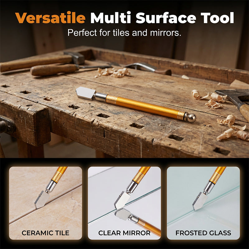🥳2026 HOT SALE🥳💞50K+ SOLD!🔧💎 50% OFF! Professional Diamond Glass Cutter – Precision carbide tip, alloy handle & anti‑slip grip. Clean cuts on tiles, mirrors & thick glass – save on professional fees! 🛠️✨