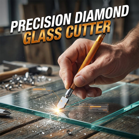 🥳2026 HOT SALE🥳💞50K+ SOLD!🔧💎 50% OFF! Professional Diamond Glass Cutter – Precision carbide tip, alloy handle & anti‑slip grip. Clean cuts on tiles, mirrors & thick glass – save on professional fees! 🛠️✨