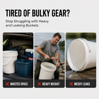 📢📢40% OFF !! ⏰Portable Folding Bucket for Outdoor Camping and Fishing