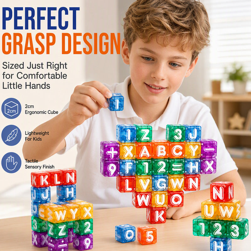 🧩Magnetic Alphabet Number Cubes for Children