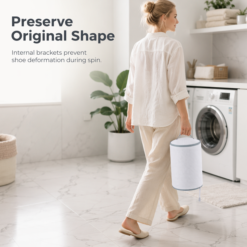 Sandwich Mesh Shoe Washing Bag for Laundry Machine