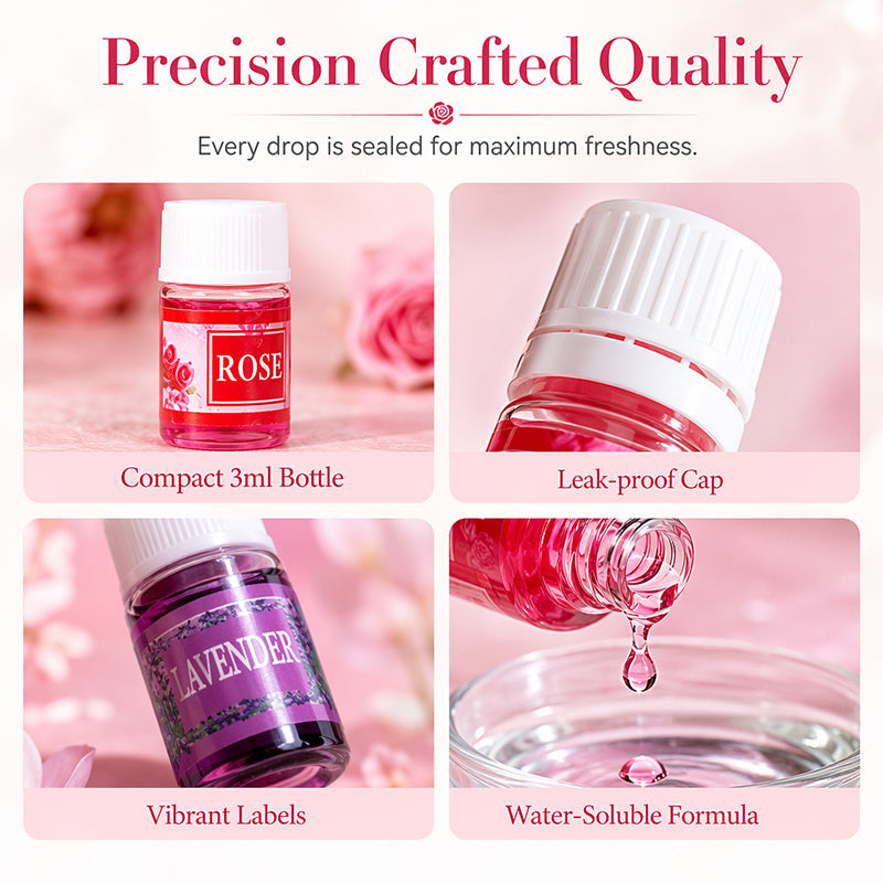 🔥Limited Time 50% Off！🎁🌺The fresh scent lifts your mood！🌷12-Pack Water Soluble Essential Oils Set