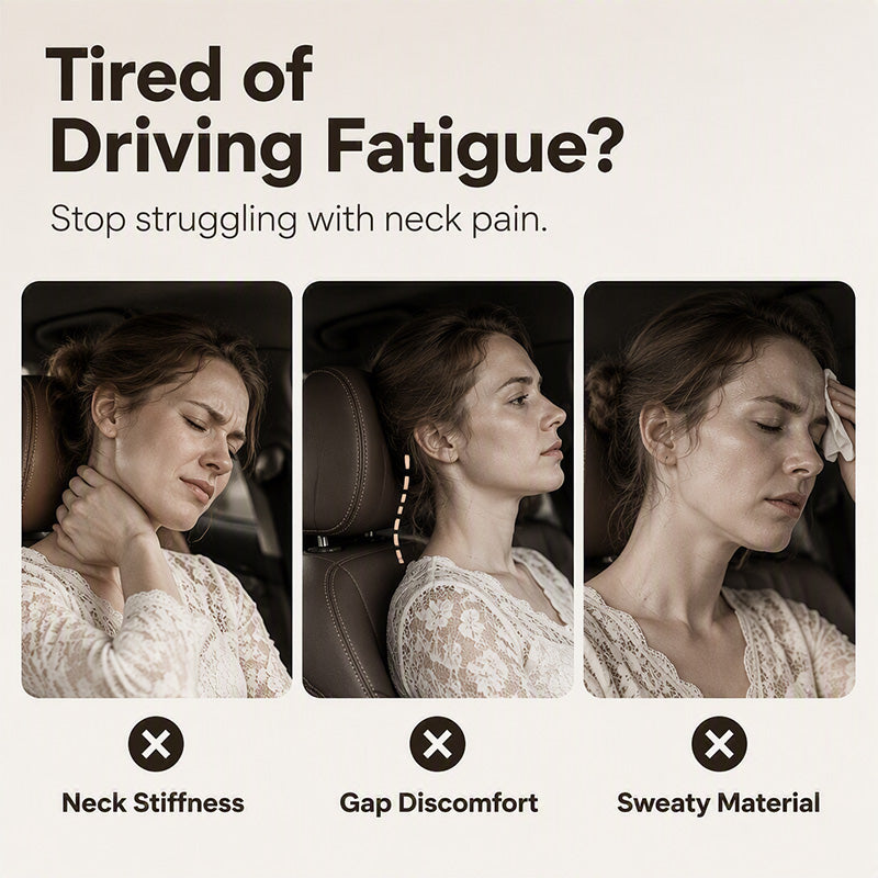 🥳2026 HOT SALE🥳💞50K+ SOLD!🚗💺 50% OFF! Memory Foam Car Neck Pillow – 3D contoured support, slow‑rebound foam. Reduces neck pressure on long drives – drive in comfort! 🛡️✨