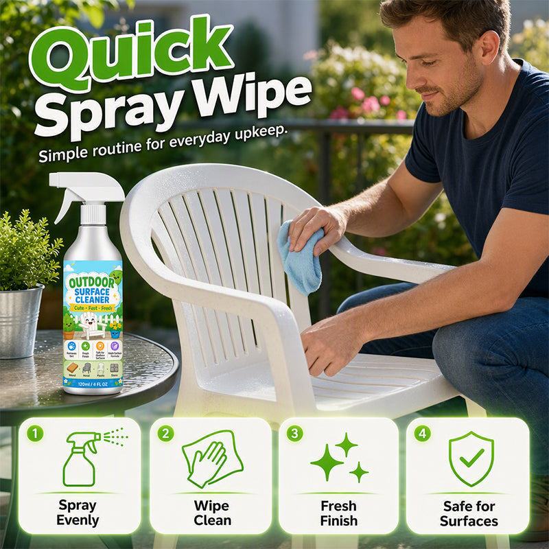 🎉 LIMITED TIME 49% OFF! 🧴 Multi-Surface Patio Cleaner Spray – Lift Grime from Wood, Metal, Plastic & Stone – Quick Spray & Wipe ✨