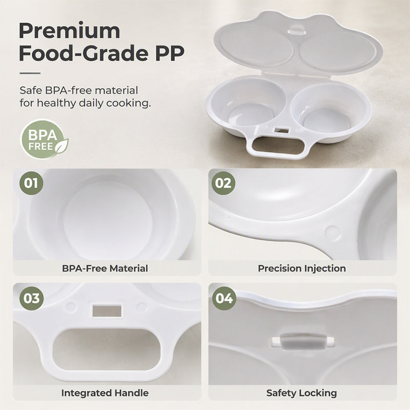 🥳2026 HOT SALE🥳💞50K+ SOLD! 🥗🎁 50% OFF! Microwave Egg Poacher – From £4.99! Dual‑cavity, non‑stick & easy clean. Healthier than frying – stock up & save! 🏠✅