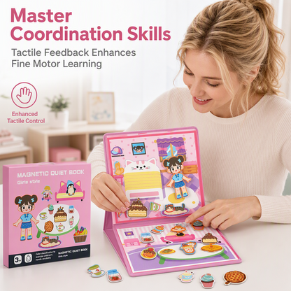 🥳2026 HOT SALE🥳💞50K+ SOLD! 🧩✨ 50% OFF! Kids Magnetic Quiet Book – Foldable scenes, magnetic play & educational fun. Boosts creativity & learning – perfect for boys & girls! 🎨🧒