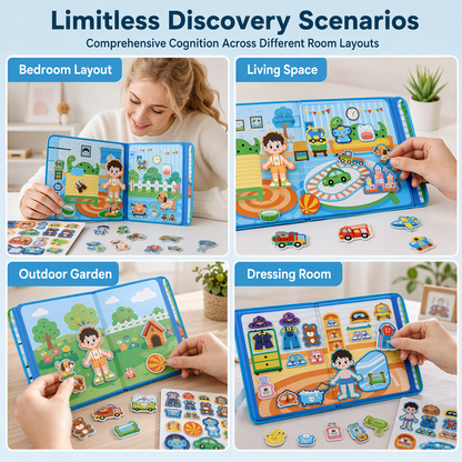🥳2026 HOT SALE🥳💞50K+ SOLD! 🧩✨ 50% OFF! Kids Magnetic Quiet Book – Foldable scenes, magnetic play & educational fun. Boosts creativity & learning – perfect for boys & girls! 🎨🧒