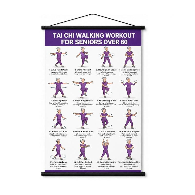 🏆Flash Sale⚡50K+ SOLD! Almost Gone-💥⏰Tai Chi Workout Poster for Seniors