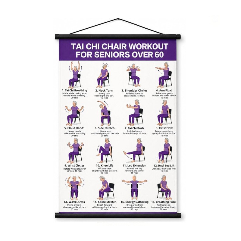 🏆Flash Sale⚡50K+ SOLD! Almost Gone-💥⏰Tai Chi Workout Poster for Seniors