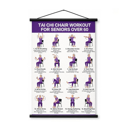 🏆Flash Sale⚡50K+ SOLD! Almost Gone-💥⏰Tai Chi Workout Poster for Seniors