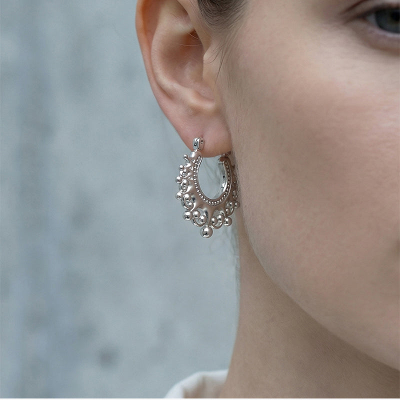 💫 50% OFF NOW! ✨ Vintage Stainless Steel Bohemian Hoop Earrings – Boho design, lightweight & tarnish-free – Perfect for everyday elegance & boho style 🌿
