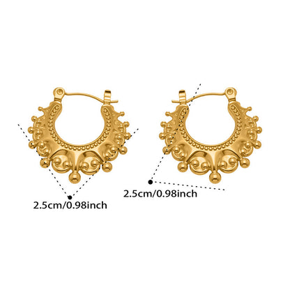 💫 50% OFF NOW! ✨ Vintage Stainless Steel Bohemian Hoop Earrings – Boho design, lightweight & tarnish-free – Perfect for everyday elegance & boho style 🌿