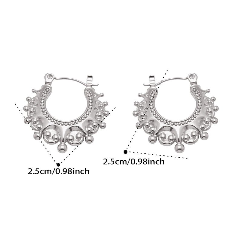 💫 50% OFF NOW! ✨ Vintage Stainless Steel Bohemian Hoop Earrings – Boho design, lightweight & tarnish-free – Perfect for everyday elegance & boho style 🌿