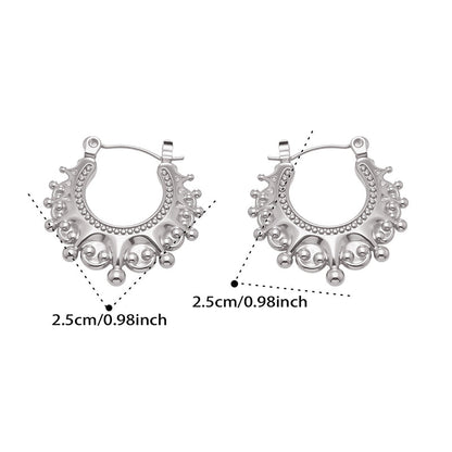 💫 50% OFF NOW! ✨ Vintage Stainless Steel Bohemian Hoop Earrings – Boho design, lightweight & tarnish-free – Perfect for everyday elegance & boho style 🌿