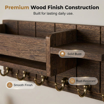 📢📢49% OFF !! ⏰Wall-Mounted Mail and Key Holder with Shelf
