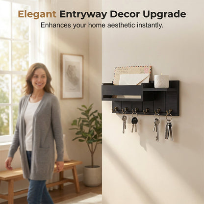 📢📢49% OFF !! ⏰Wall-Mounted Mail and Key Holder with Shelf
