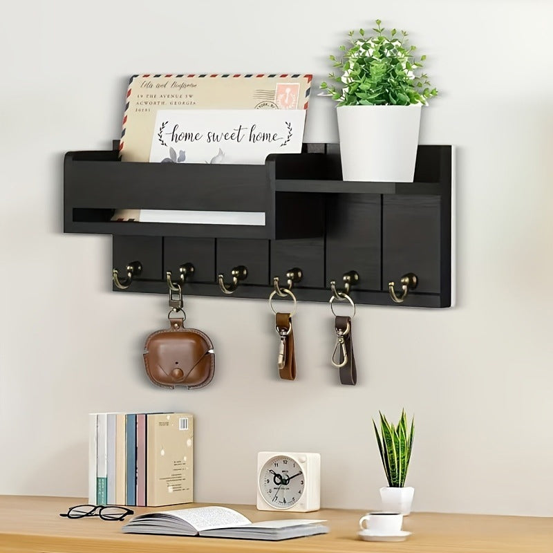 📢📢49% OFF !! ⏰Wall-Mounted Mail and Key Holder with Shelf