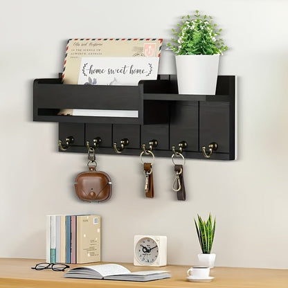 📢📢49% OFF !! ⏰Wall-Mounted Mail and Key Holder with Shelf