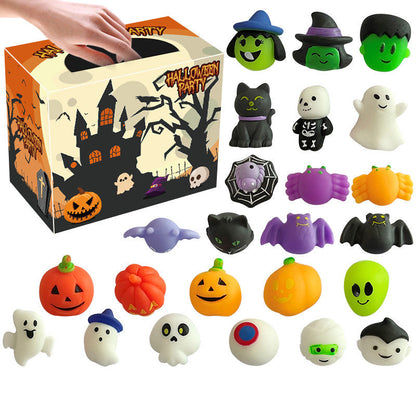 🎃 Assorted Halloween Mini Squishy Toys for Party Favor Bags