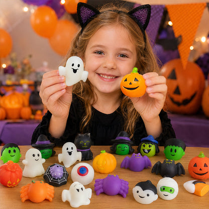 🎃 Assorted Halloween Mini Squishy Toys for Party Favor Bags
