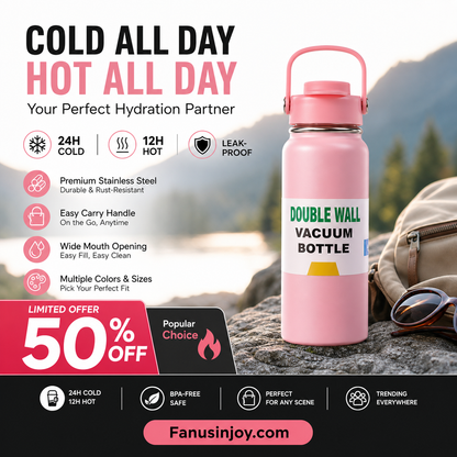 ❄️Portable heat preservation you can hold! 🔥Premium Stainless Steel Insulated Tumbler